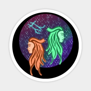 Zodiac Sign Gemini with Constellation Magnet